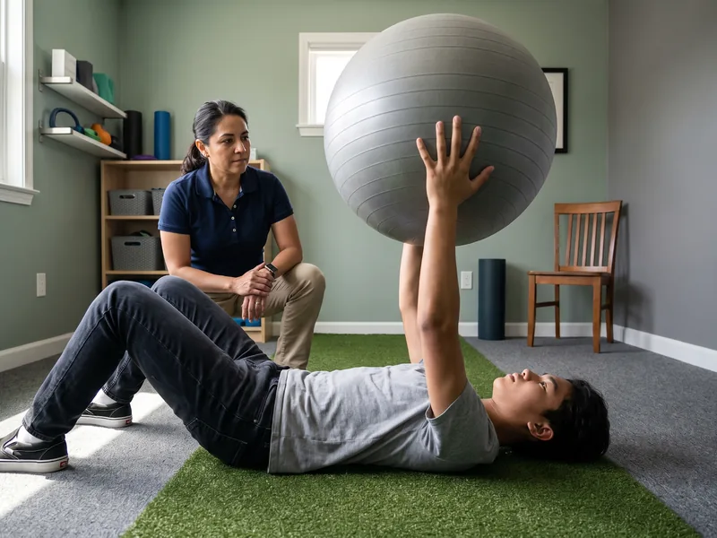 Athlete completing return-to-sport performance testing